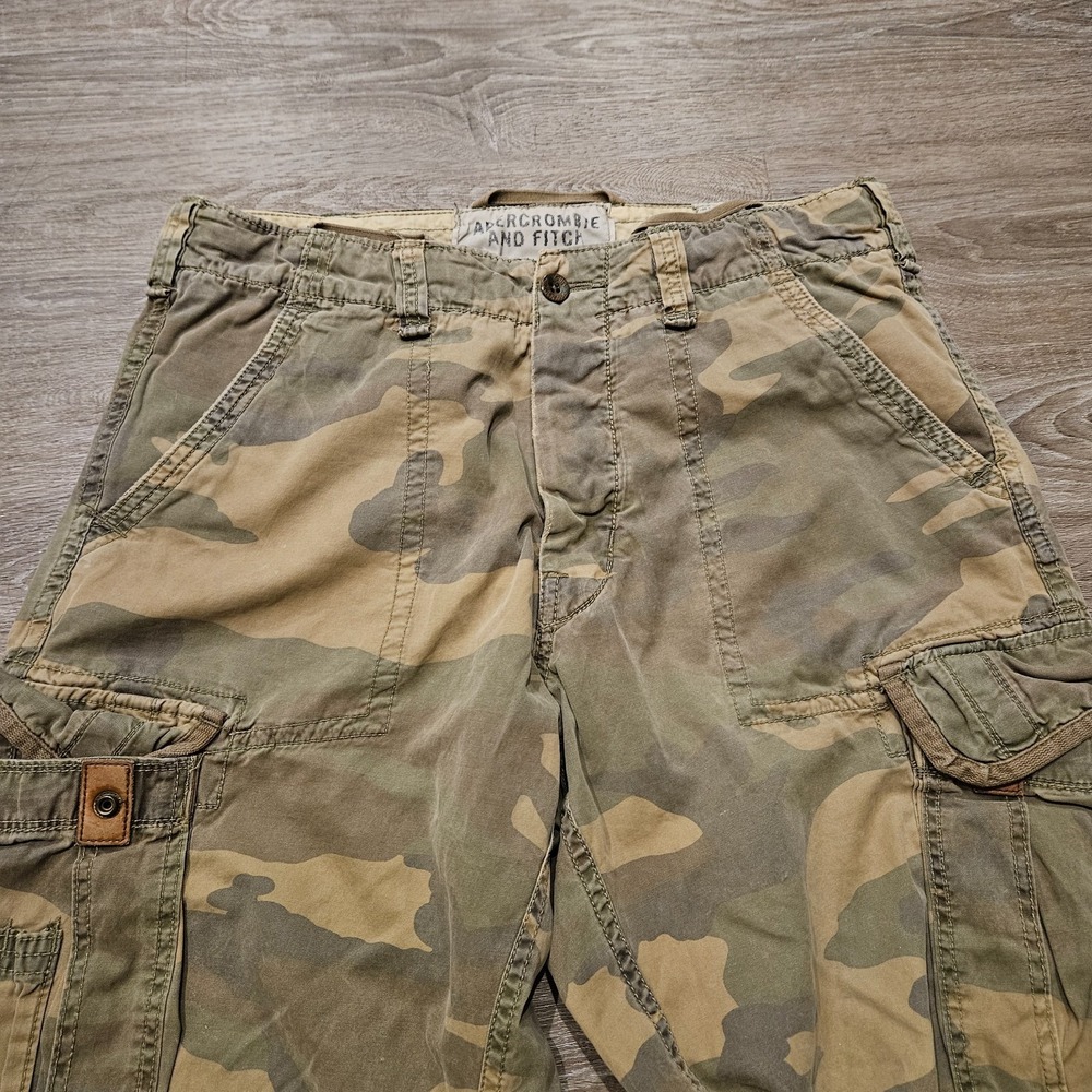 Vintage Abercrombie Fitch Paratrooper Cargo Pants Men's M Camo Baggy Adirondack - Picture 2 of 13